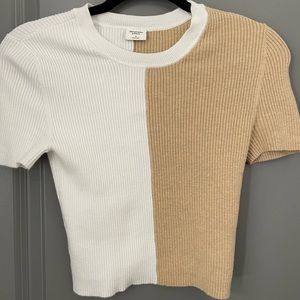 Abercrombie and Fitch - Elevated Knit Baby Tee stretchy cropped tee shirt.